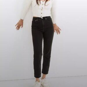 Madewell Classic Straight Jean, Black - Size 27